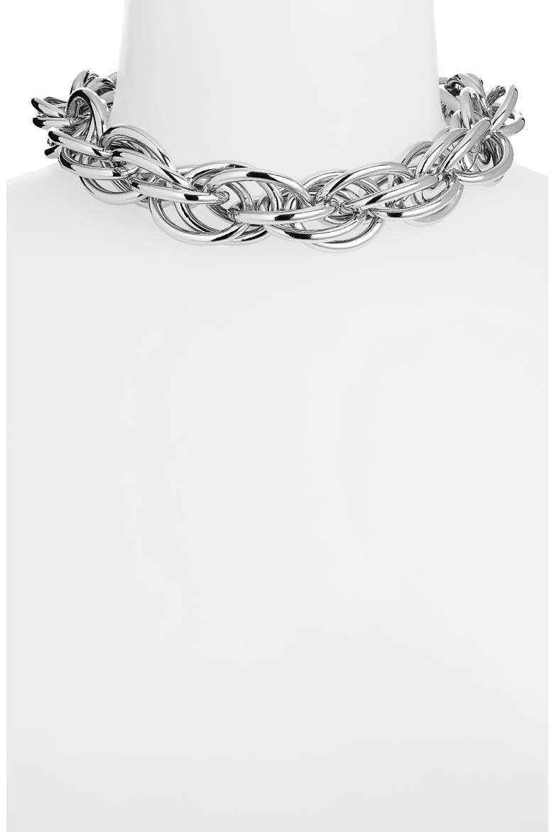 Cara XL Choker, Alternate, color, PALLADIUM