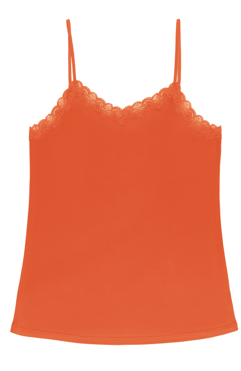 Soft Silk Lace Trim Camisole