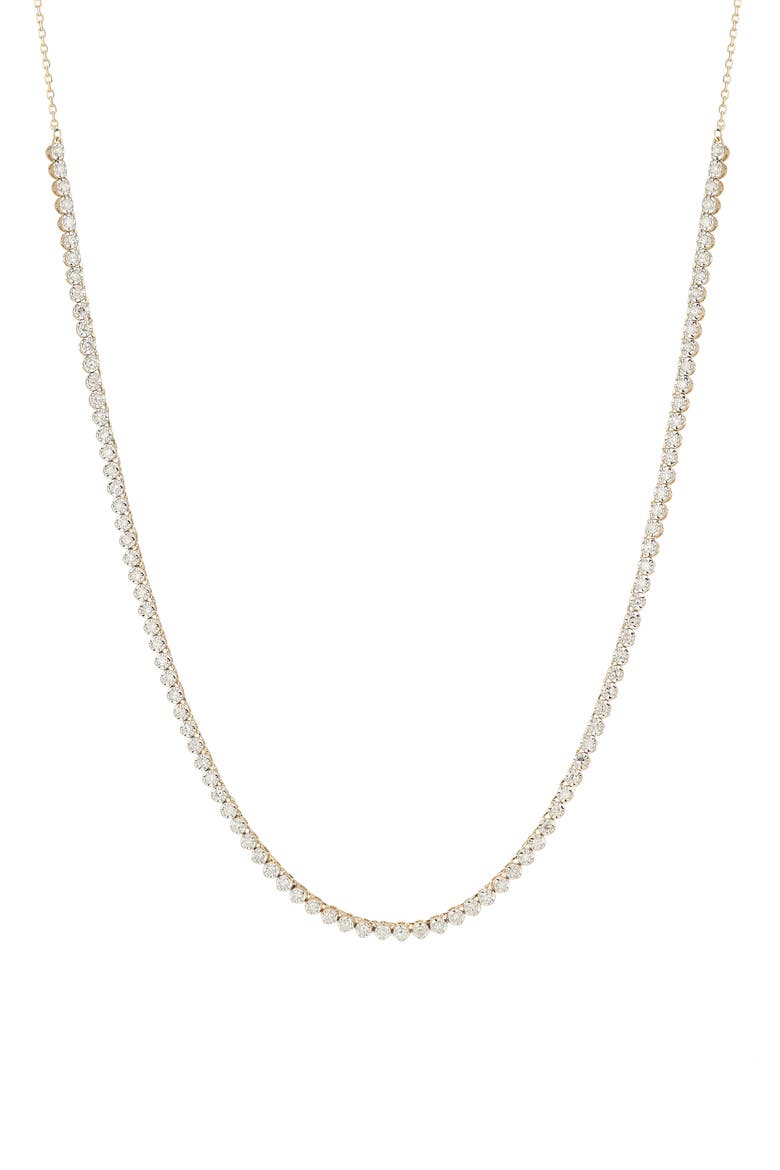 Half Riviera Diamond Necklace, Main, color, YELLOW GOLD