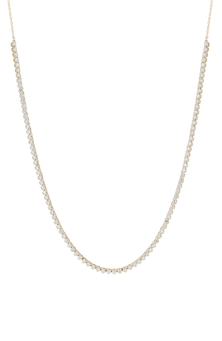 Adina Reyter Half Riviera Diamond Necklace, Main, color, Yellow Gold