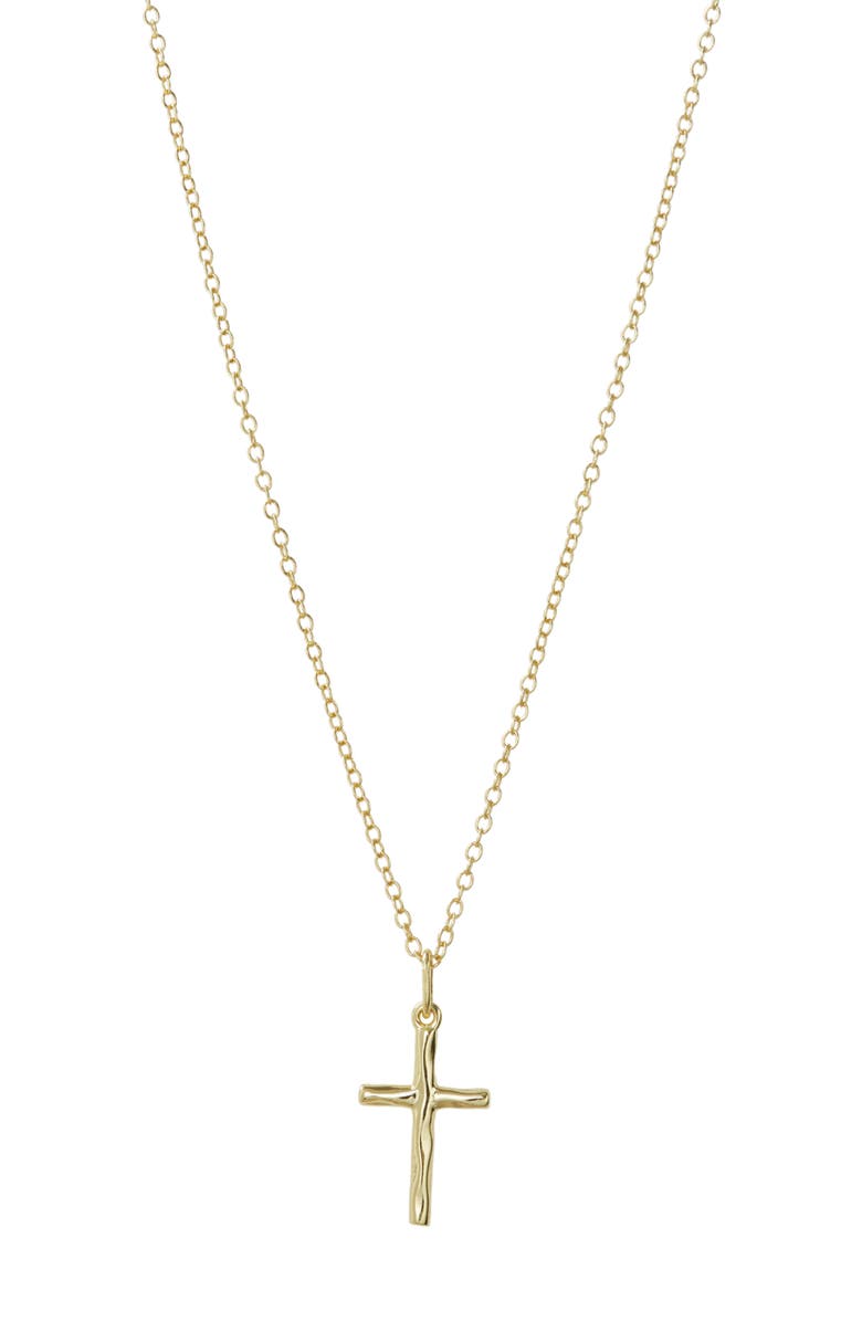 ARGENTO VIVO Hammered Cross Pendant Necklace, Alternate, color, 