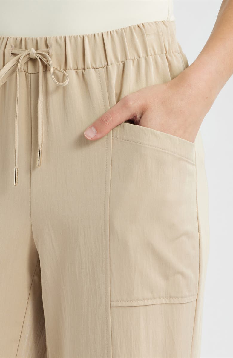 Anne Klein Tie Waist Crop Pants, Alternate, color, Safari