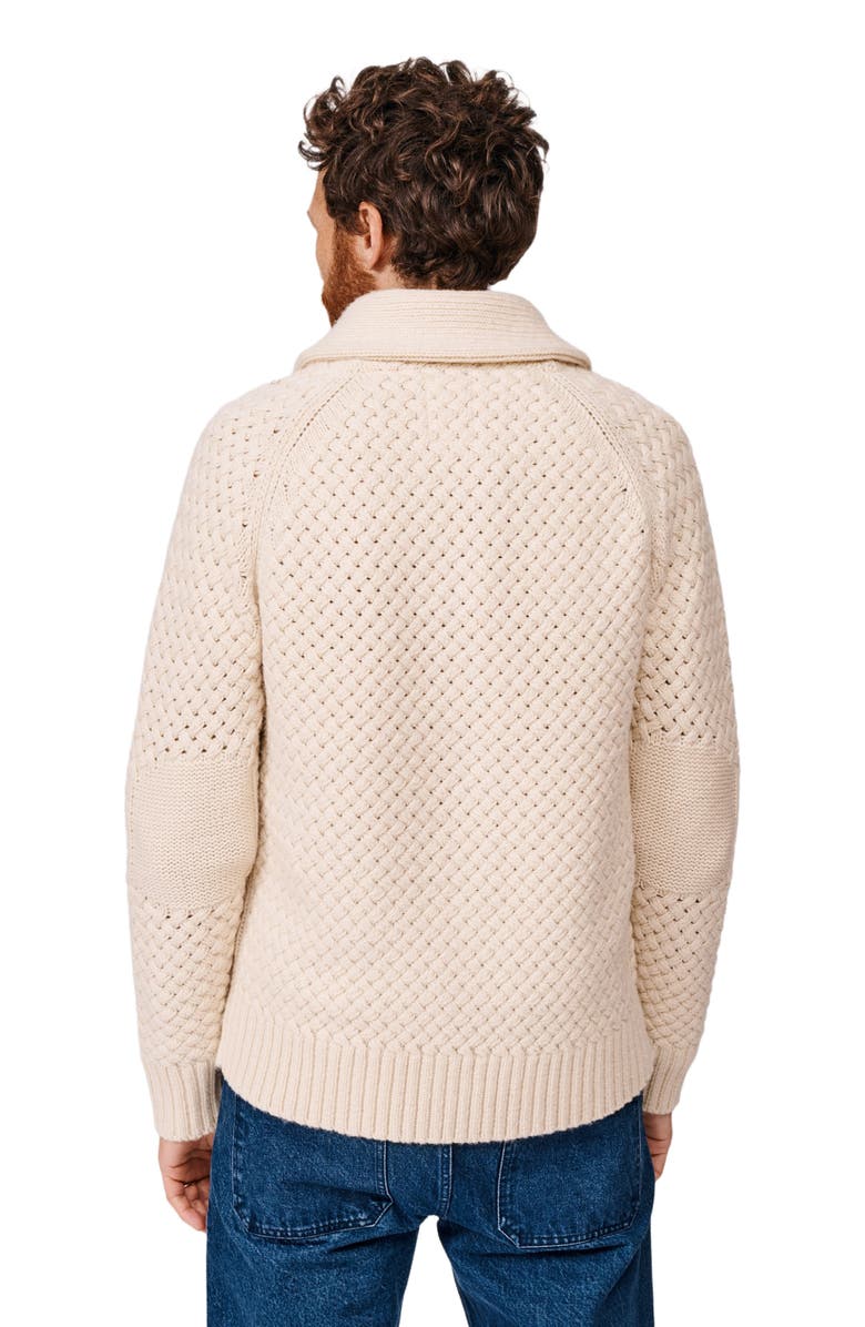 Aubin Frampton Shawl Cardigan Sweater, Alternate, color, Ecru