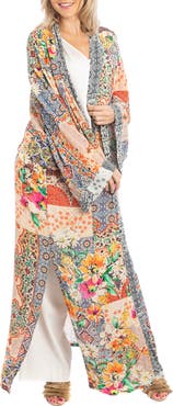 SAACHI Floral Print Long Ruana