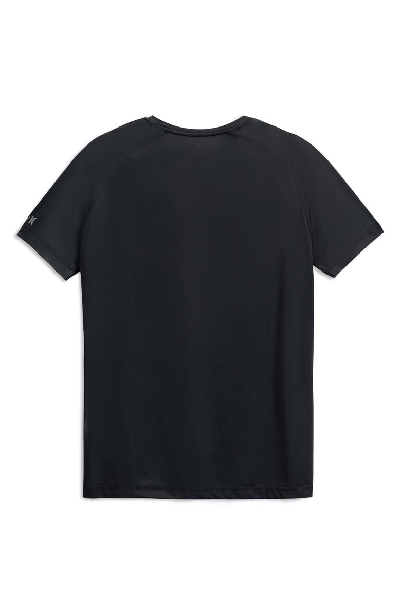 Hurley Icon Logo UPF 50+ Rashguard T-Shirt, Alternate, color, Black