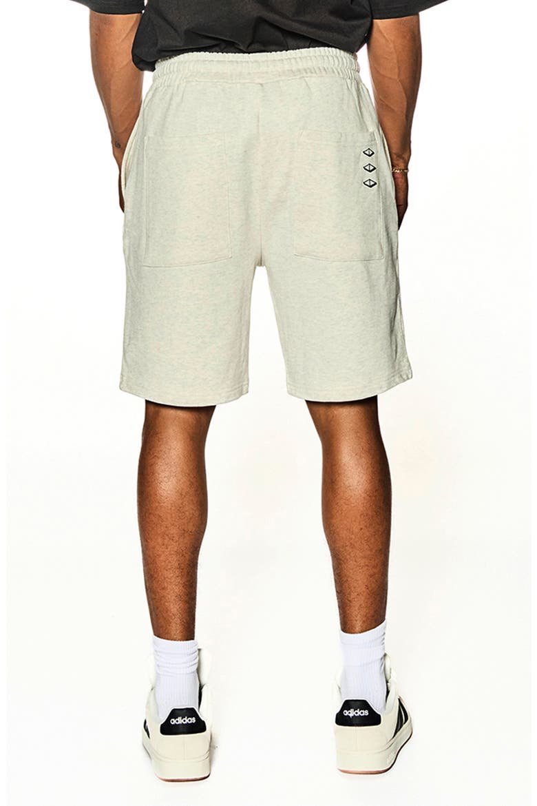 The 00:00 Essentials Fleece Track Shorts, Alternate, color, WHITE MARL