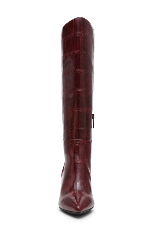 Anne Klein Marucia Pointed Toe Knee High Boot In Burgundy