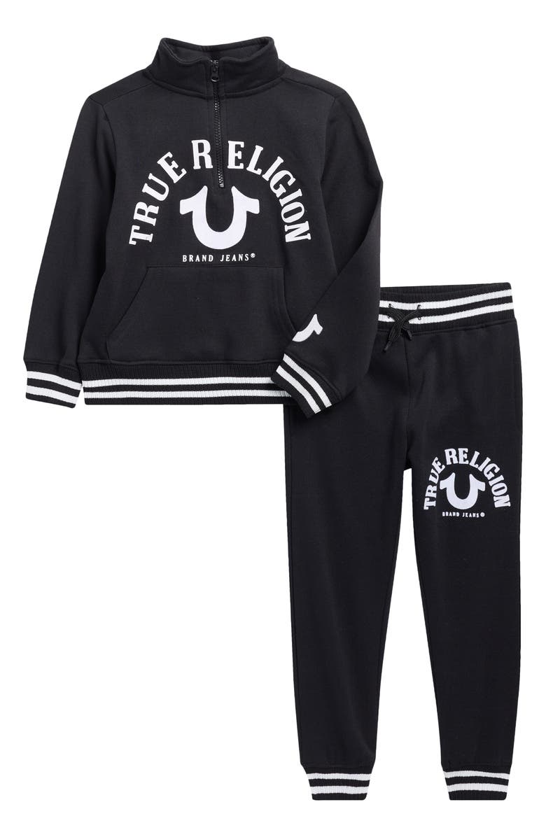 True Religion Kids' Team Quarter Zip Pullover & Joggers Set, Main, color, 