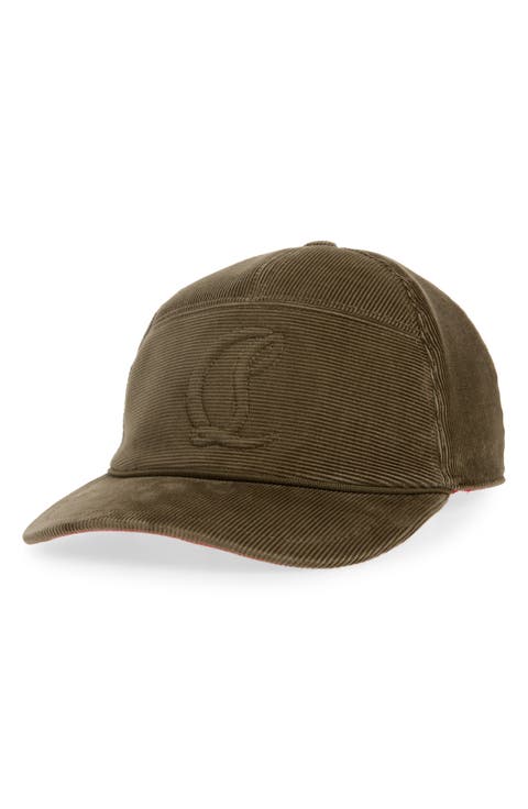 Enky Mooncrest Monogram Corduroy Baseball Cap