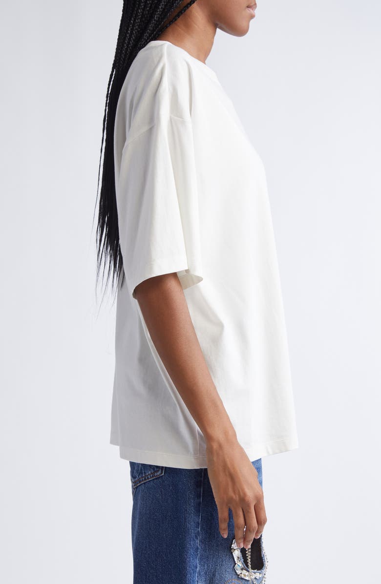 Area Crystal Cluster Flower T-Shirt, Alternate, color, White