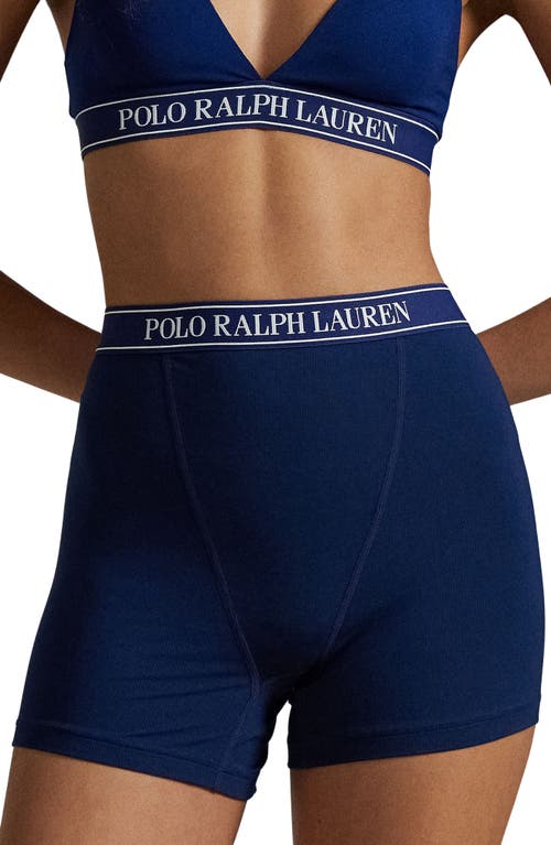 Polo Ralph Lauren Logo Band Knit Boxers In Blue