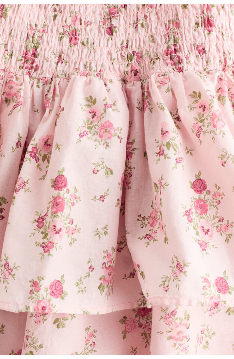 H&M Smocked-waist Dress, Alternate, color, Light Pink/Floral
