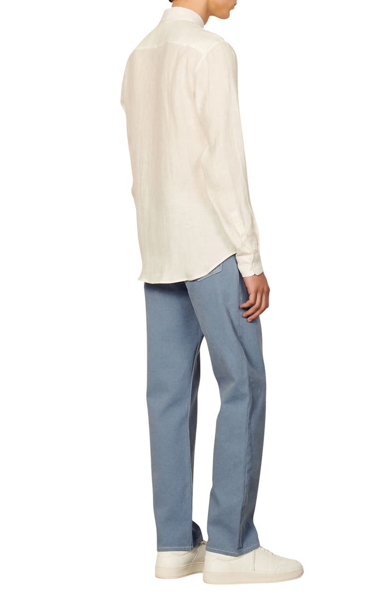 SANDRO Hemp Button-Up Shirt, Alternate, color,