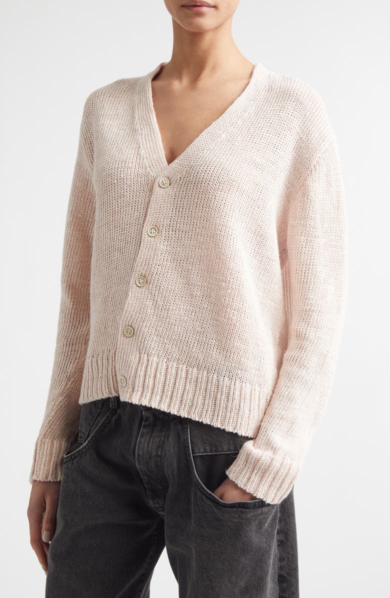 Maison Margiela Gardening Hemp Cardigan, Alternate, color, Pale Pink
