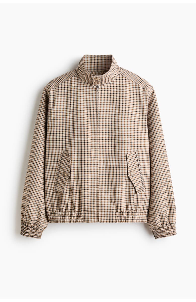 H&M Twill Jacket, Alternate, color, Beige/Checked