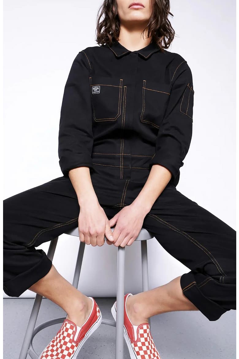 The Essential Long Sleeve Coverall, Alternate, color, BLACK