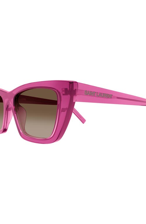 Saint Laurent Cat-eye Acetate Sunglasses In Pink