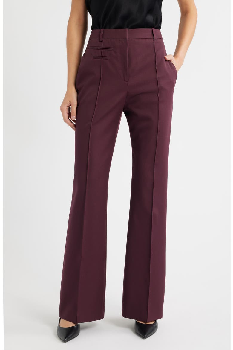 Talmia Virgin Wool Flare Pants, Main, color, SOFT VERMILLION