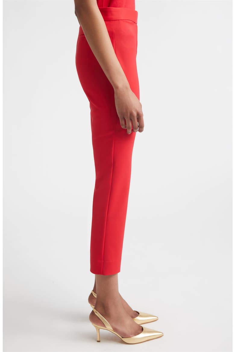 Luxe Twill Crop Pants, Alternate, color, SCARLET