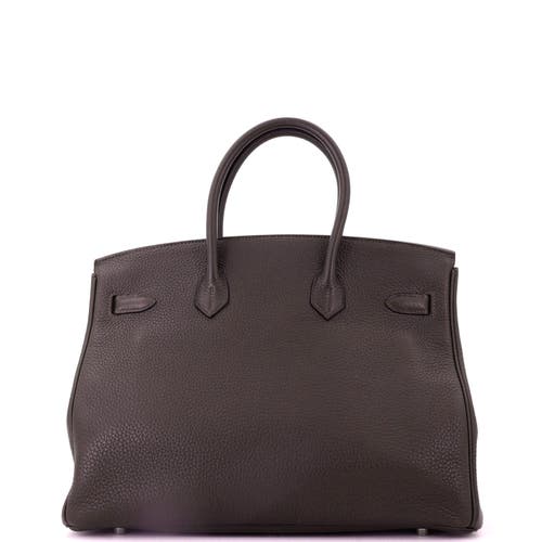 Pre-owned Hermes  Hermes Birkin Handbag Brown Togo With Palladium Hardware 35 In Brown