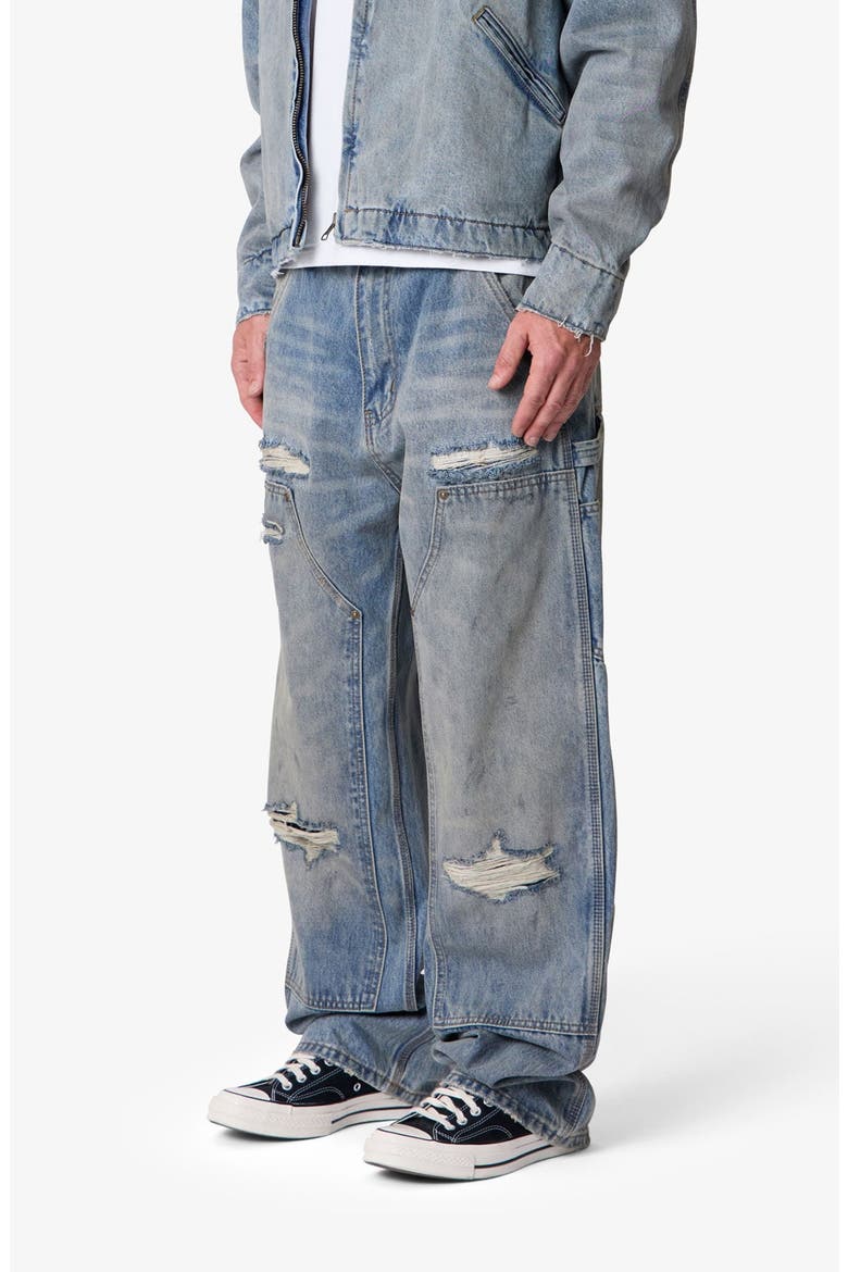 Ultra Baggy Distressed Workwear Jeans, Alternate, color, VINTAGE BLUE