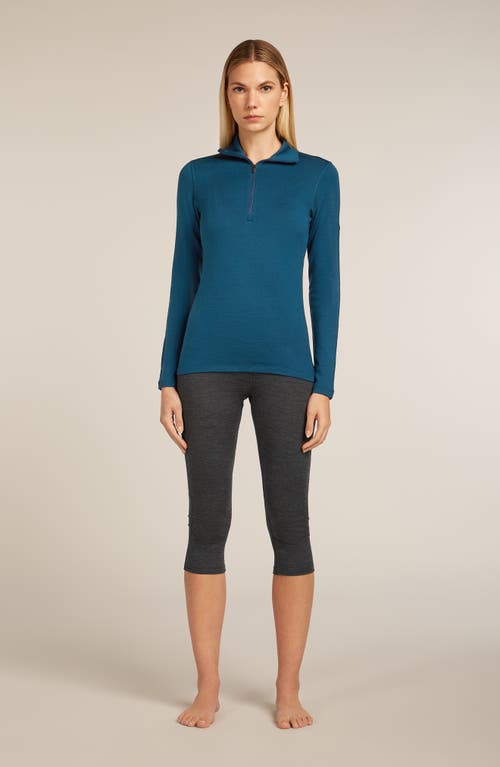 Icebreaker 260 Oasis Tech Merino Wool Half Zip Pullover In Green