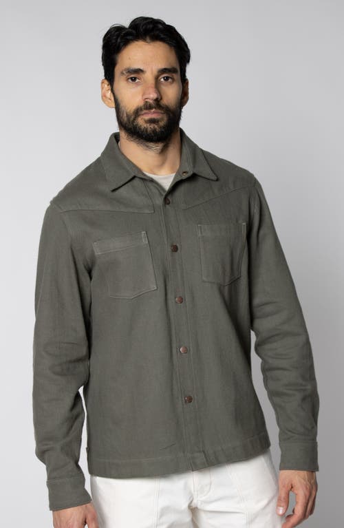 Leisure Lab Bronco Button Up In Gray