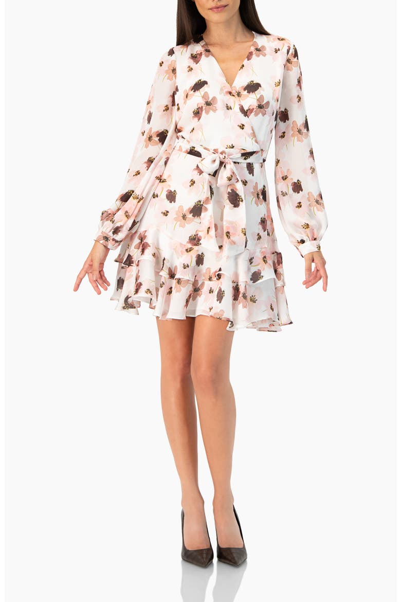 Ruffled Skirt Short Floral Print Dress, Alternate, color, Multicolor