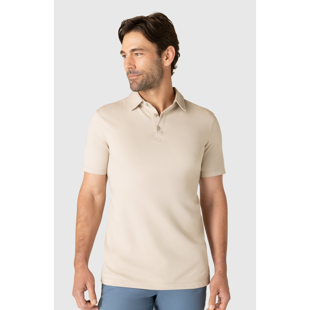 Jack Archer Jetsetter Tech Performance Polo In Neutral