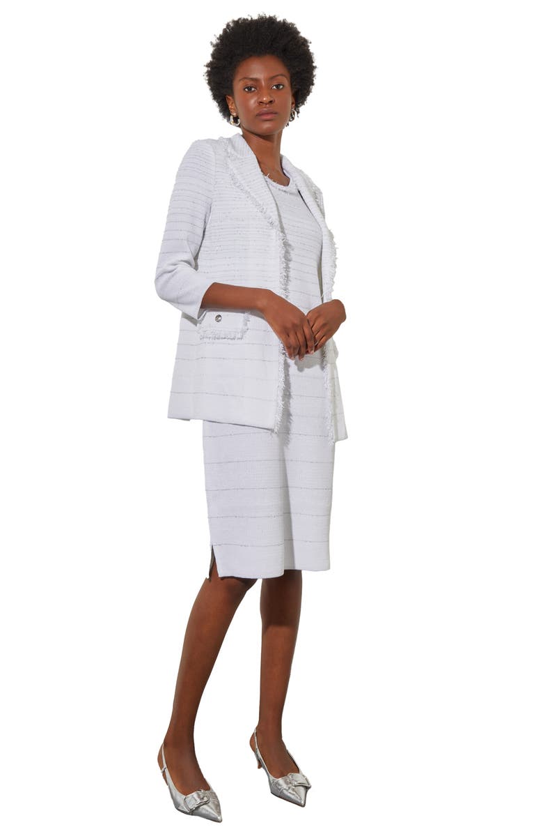 Ming Wang Metallic Tweed Jacket, Alternate, color, 