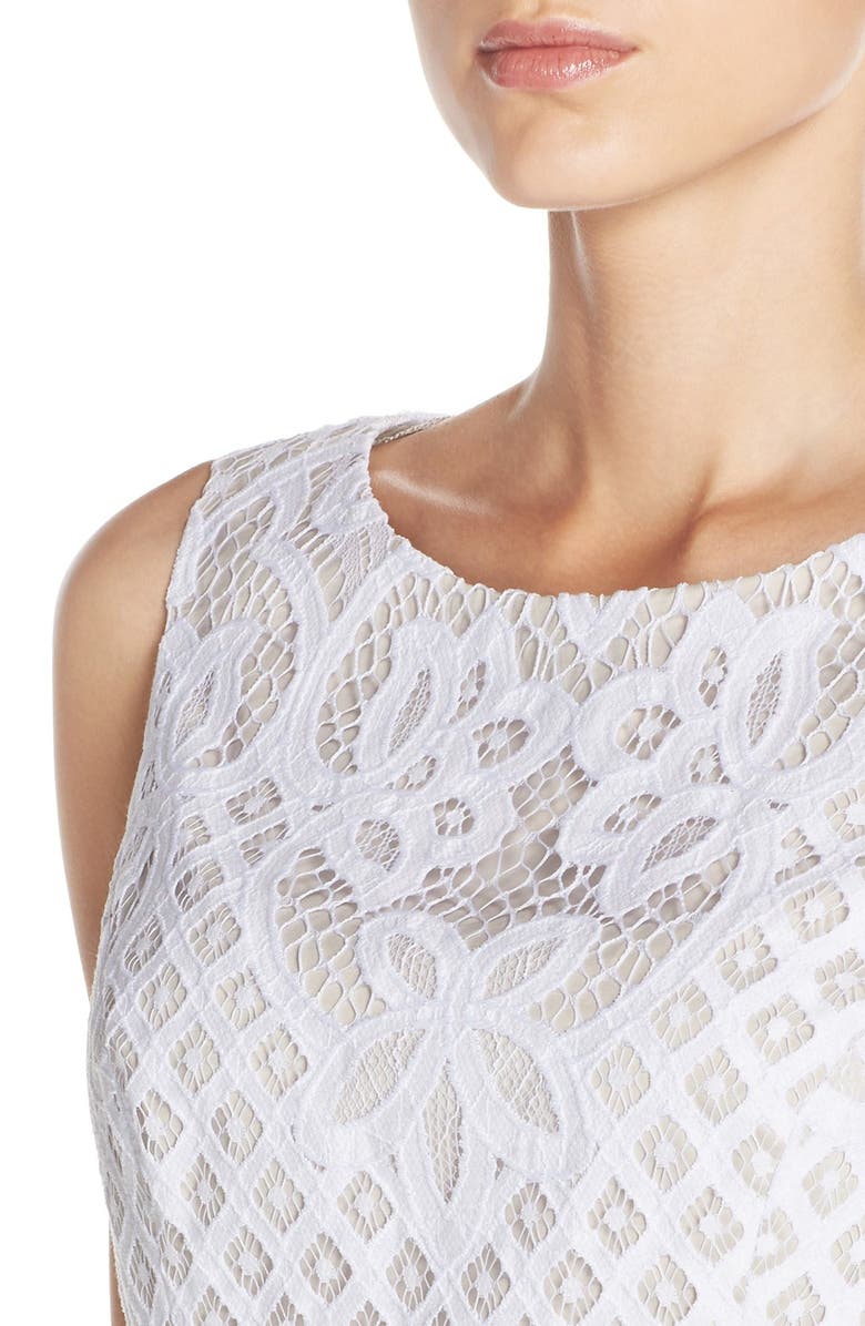 Adrianna Papell Lace Fit & Flare Dress, Alternate, color, 