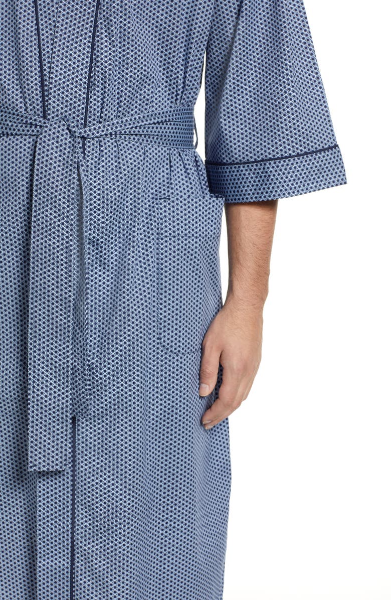 Majestic International Men's Print Stretch Cotton Robe, Alternate, color, 