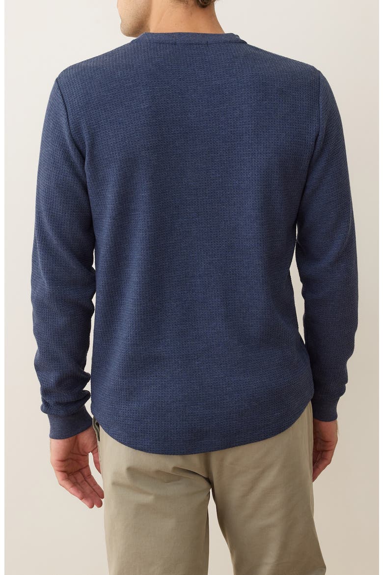 Long Sleeve Waffle Henley, Alternate, color, BLUE