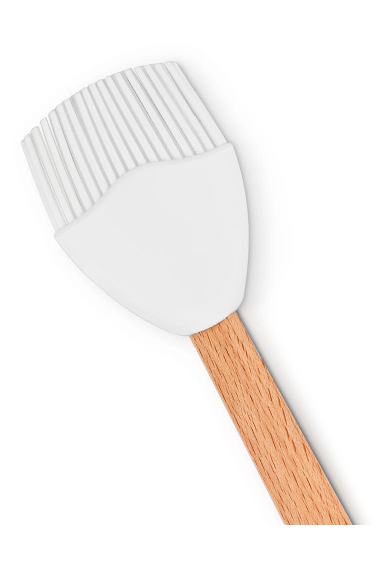 Signature Silicone & Wood Basting Brush, Alternate, color, WHITE