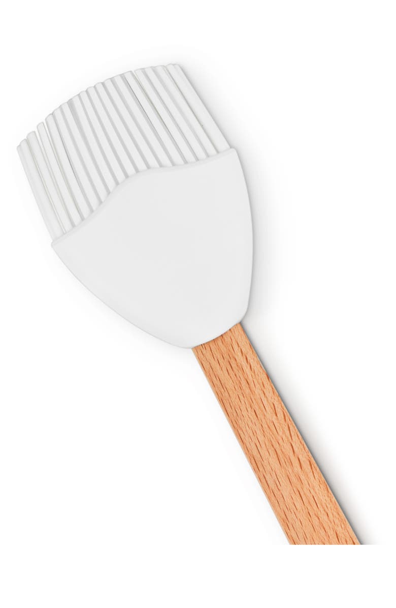 Le Creuset Signature Silicone & Wood Basting Brush, Alternate, color, White