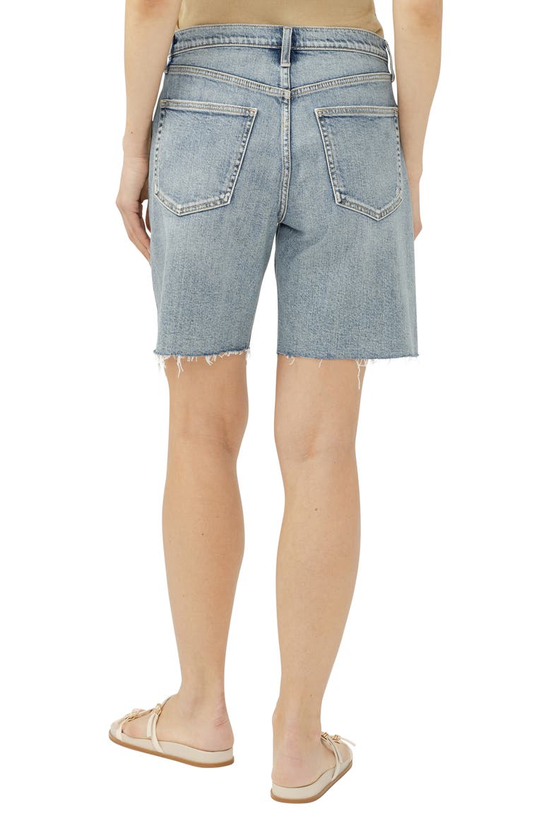Relaxed Raw Hew Denim Bermuda Shorts, Alternate, color, SOLANA