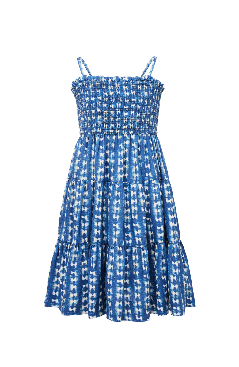 Change of Scenery Lila Smocked Tiered Dress, Main, color, Denim Tides