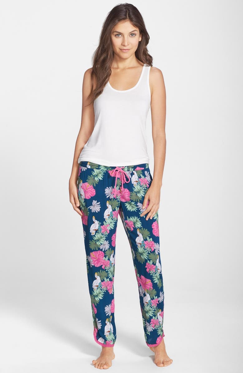 PJ Salvage Crochet Trim Jersey Racerback Tank, Alternate, color,