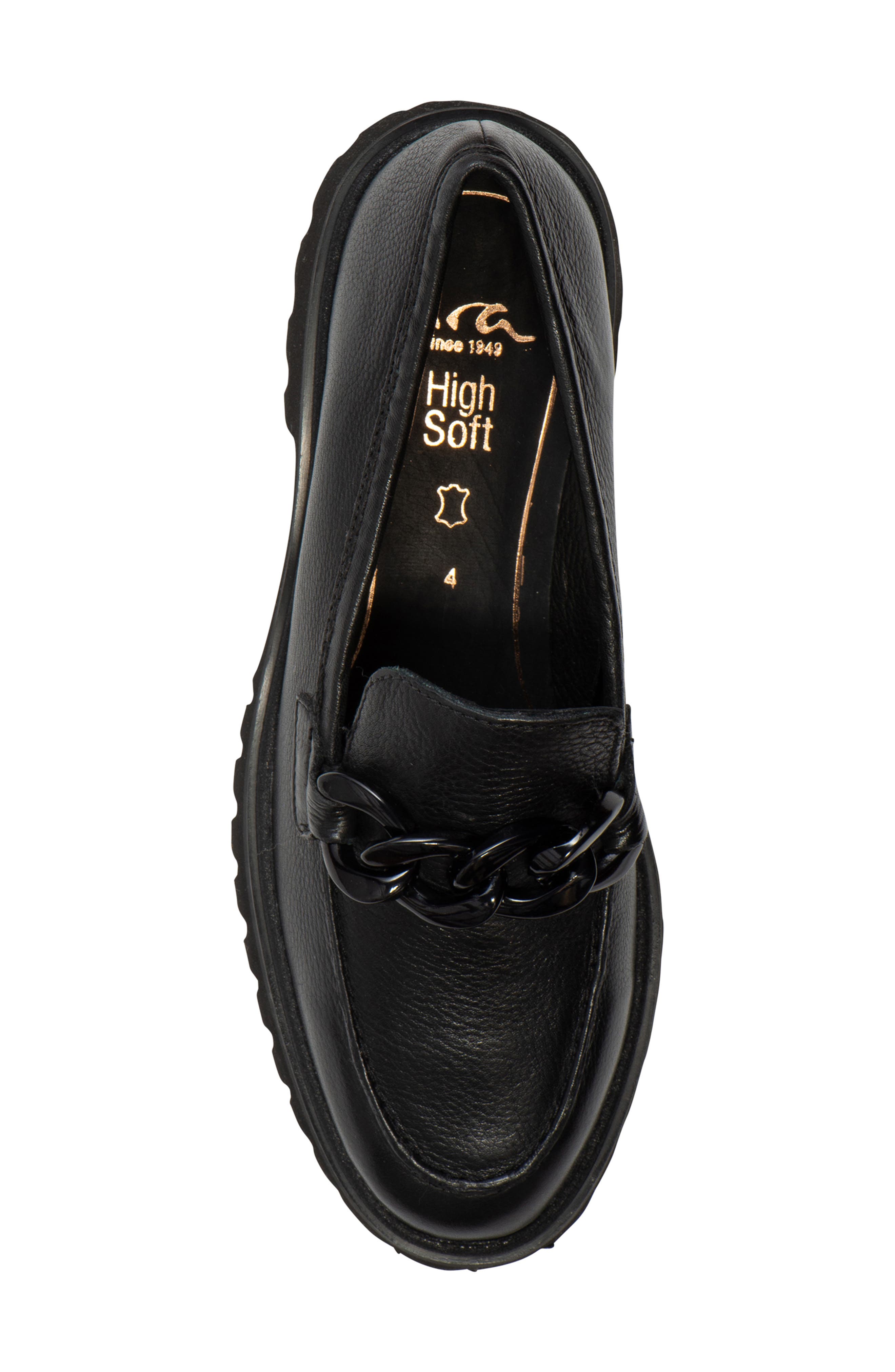 ara Kiana Lug Sole Loafer, Alternate, color, Black