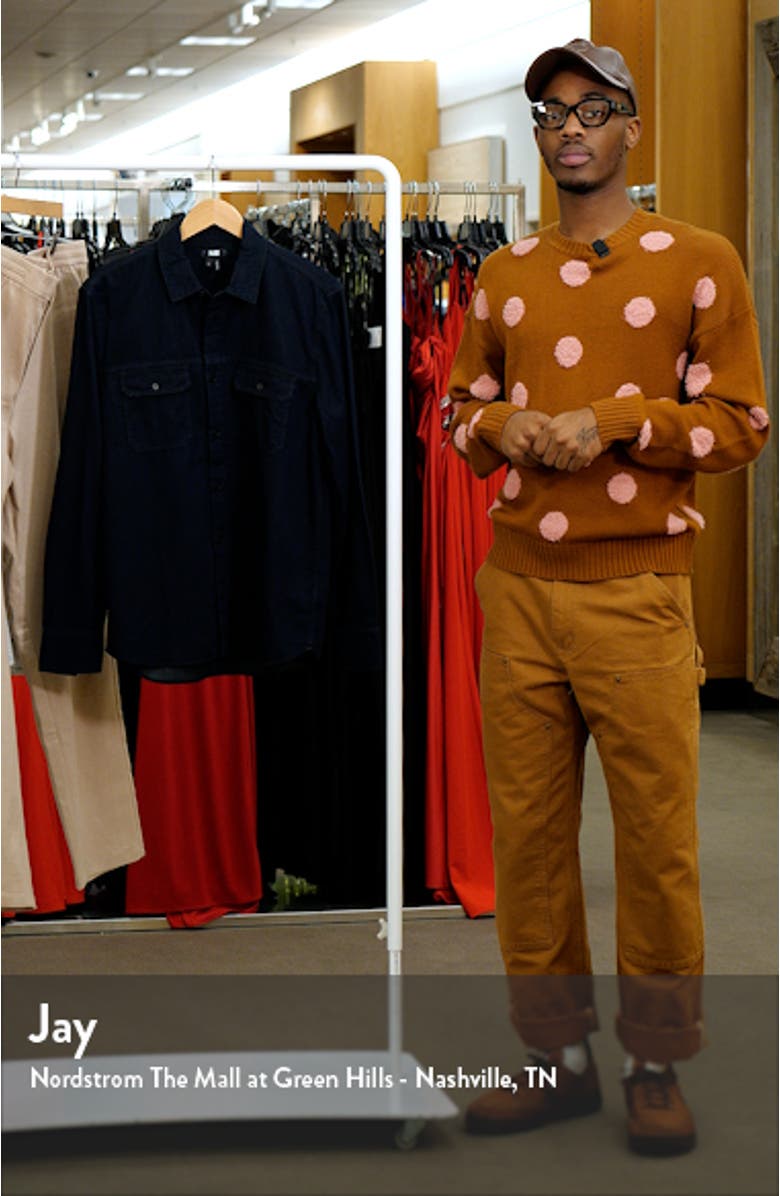 Abraham Cotton Blend Button-Up Shirt, sales video thumbnail