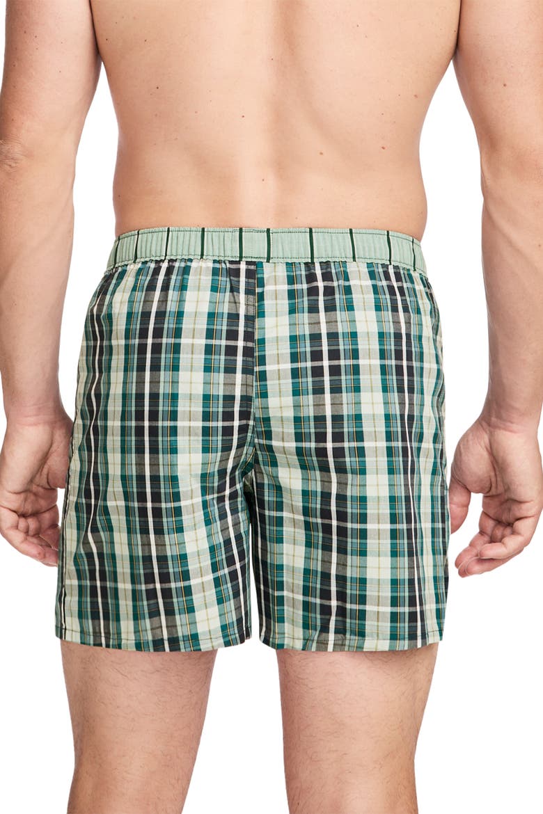 Men's 100% Cotton Woven 5" Boxer, Alternate, color, Lodge Plaid