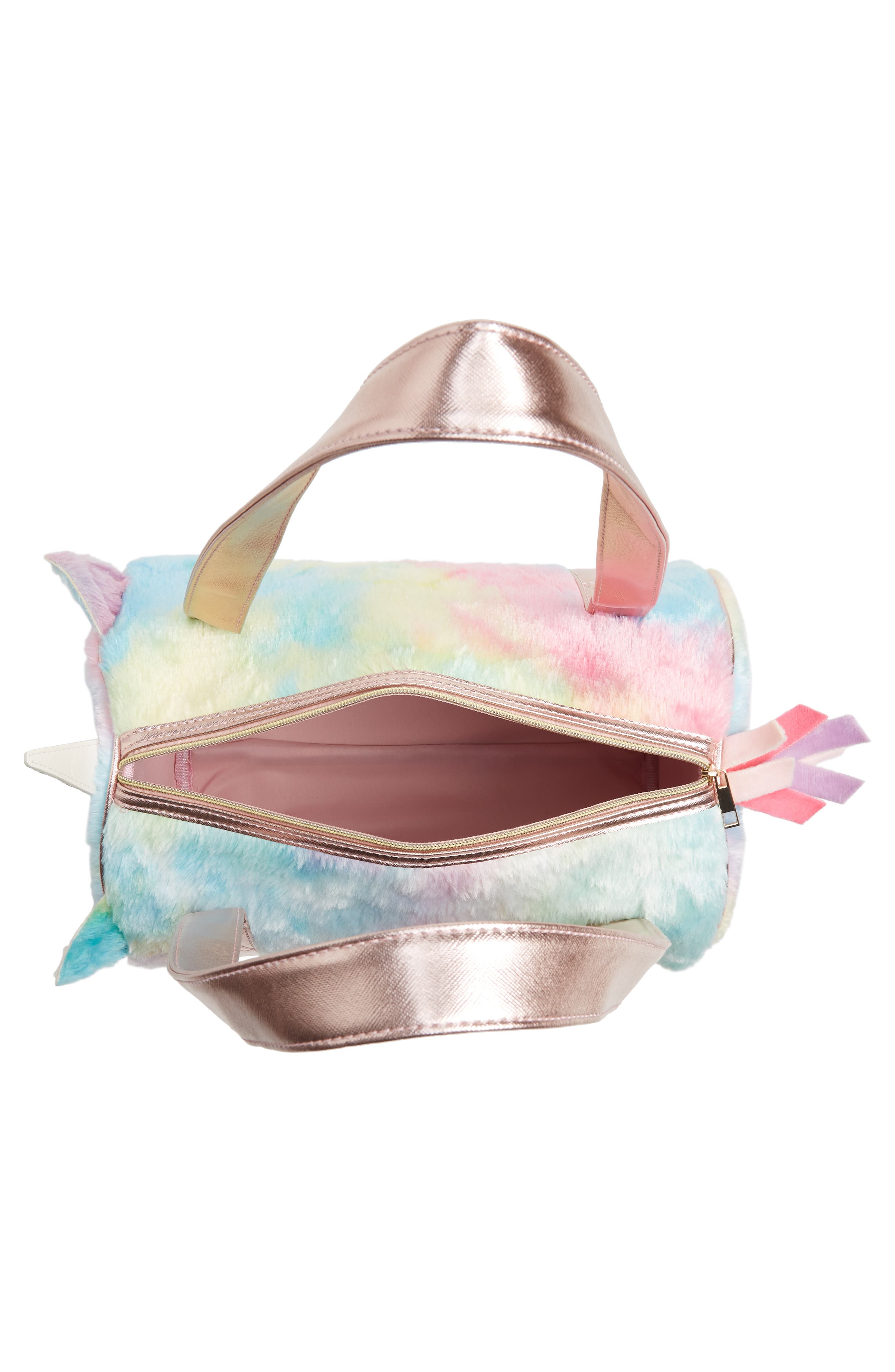 Under One Sky Kitty Faux Fur Weekend Duffle Bag, Alternate, color, 