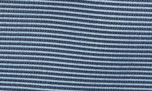 Hugo Boss Boss Horizontal Stripe Silk Blend Tie In Open Blue