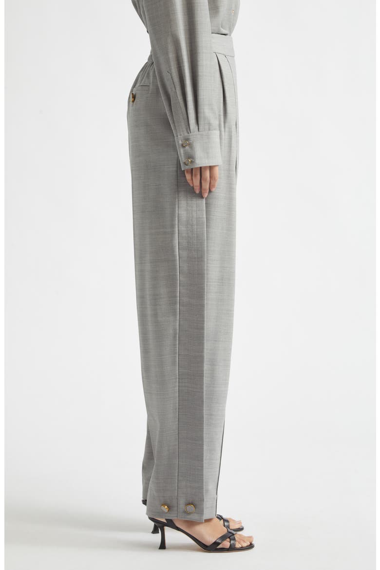 Valiant Stretch Wool Barrel Leg Pants, Alternate, color, GREY MELANGE