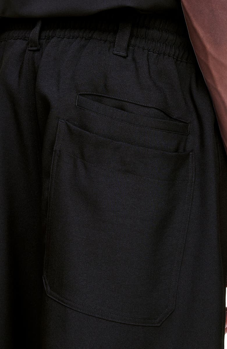 Y-3 Sport Uniform Pleated Oversize Shorts, Alternate, color, Black