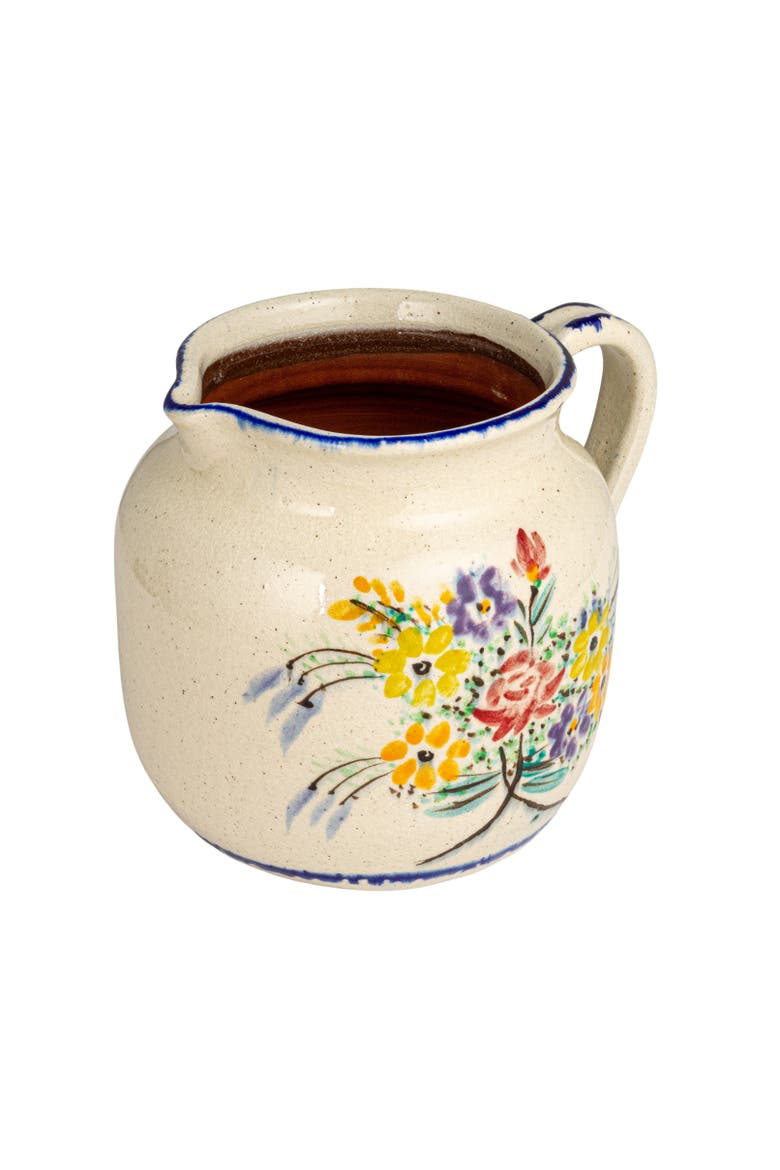 Crackle Glaze Pitcher, Main, color, White