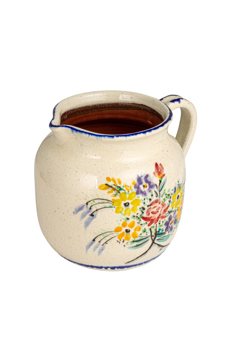 Storied Home Crackle Glaze Pitcher, Main, color, White