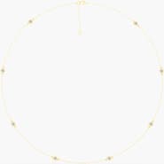 Everlee Round Bezel Station Lab Diamond Necklace in 14K