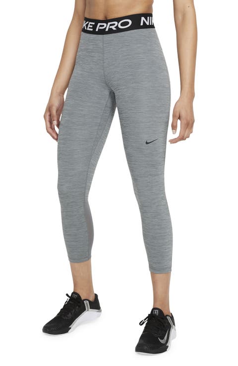 Pro Mid-Rise Crop Mesh-Panel Leggings