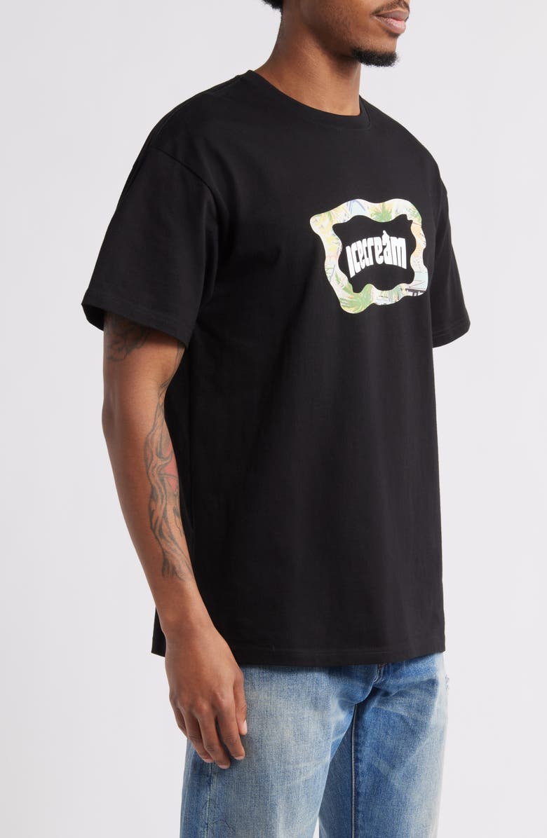 ICECREAM Logo Graphic T-Shirt, Alternate, color, Black